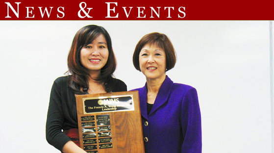Dr. Odo with Wong Award winner Dianawati Soetomo